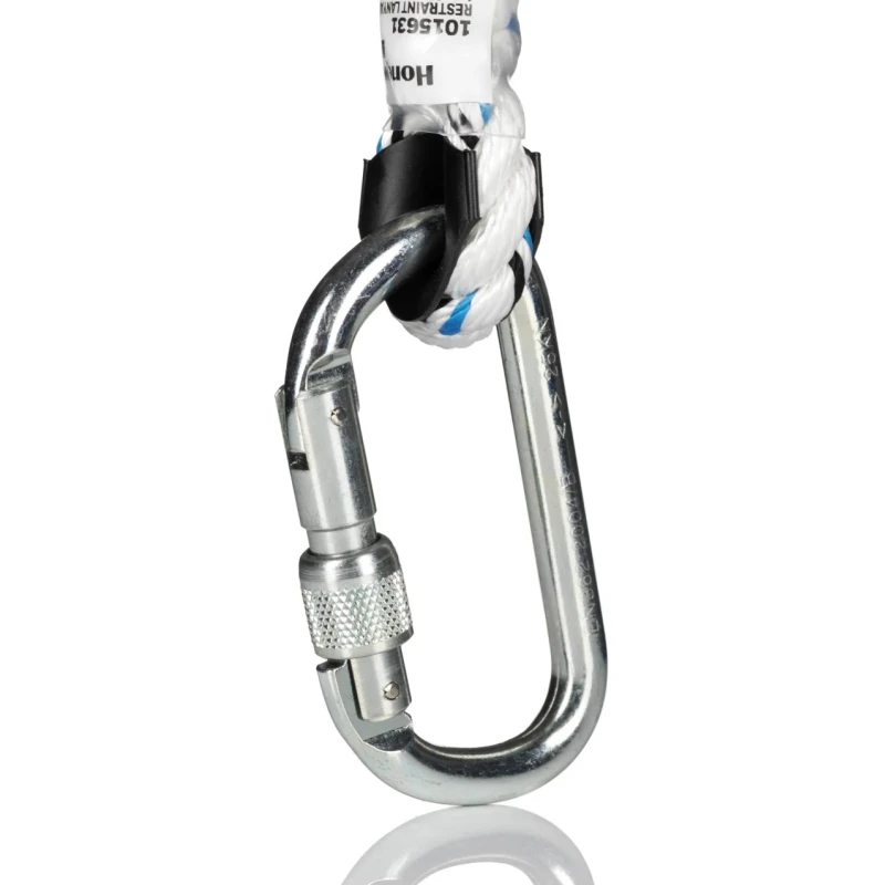 Kaba 1 m Fall Arrest Lanyard with 1 Screwgate Karabiner CS20 and Steel Scaffold Hook 1031453