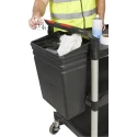RS PRO Medium Duty 3 Shelf Plastic Castor Trolley 150kg Load Capacity 1100mm Length 490mm Width 1030mm Height 103-8686