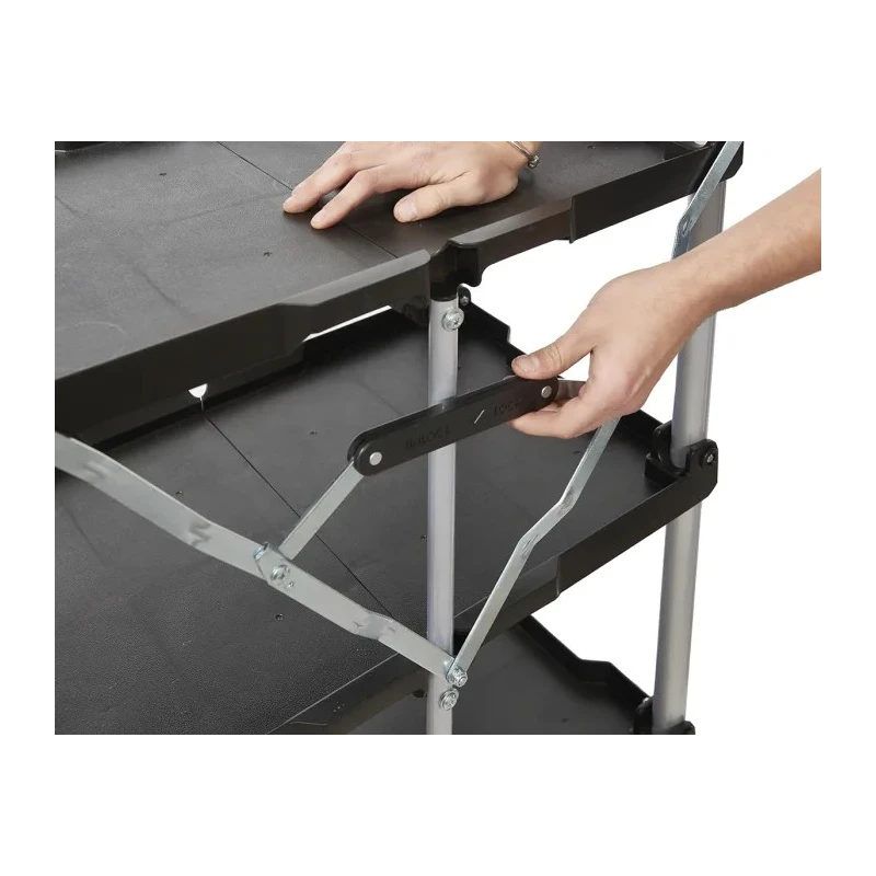 RS PRO Aluminium Frame Folding Castor Trolley with 3 Polypropylene Shelves 670 mm Platform Length 8 kg Load Capacity 103-8687