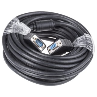 Roline Male to Female VGA Cable 10 m Black Polyvinyl Chloride Jacket 300V Series 11 11.04.5360-5