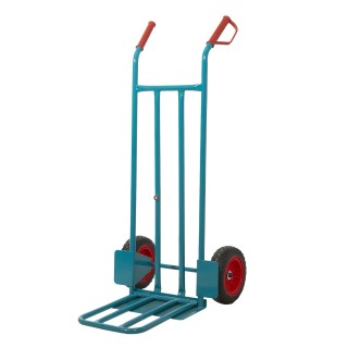 RS PRO Heavy Duty Foldable Steel Sack Truck 250 kg Load Capacity 1240 mm Height Open Load Plate 103-8692