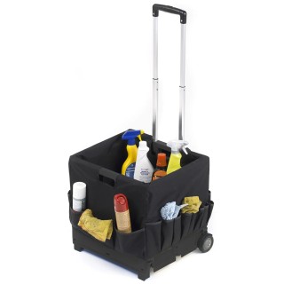 RS PRO Plastic Smooth Trolley Load Capacity 35kg Foldable Durable Plastic Frame 460mm Platform Length 75mm Wheel 103-8695