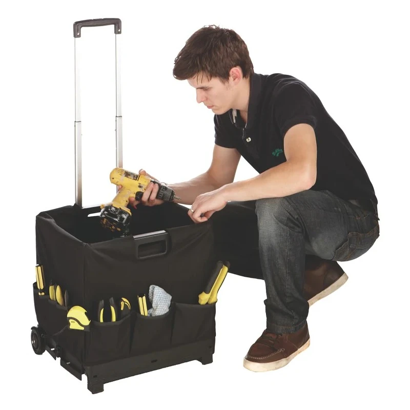 RS PRO Plastic Smooth Trolley Load Capacity 35kg Foldable Durable Plastic Frame 460mm Platform Length 75mm Wheel 103-8695