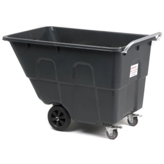 RS PRO Polypropylene 2 Fixed + 2 Swivel Truck with Brakes, 450 L Load Capacity, 925 mm Height, 230 mm Rubber Wheels 103-8700