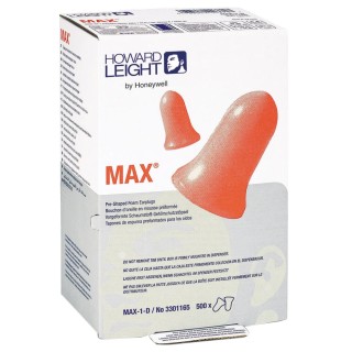 Honeywell Safety Max LS-500 Series Red Disposable Ear Plugs 37 dB Rated Pack of 500 3301165