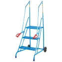 RS PRO 3 Tread Steel Steps Blue 750mm Platform Height, 1.46m Overall Height, 18kg Weight 103-8702