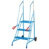 RS PRO 3 Tread Steel Steps Blue 750mm Platform Height, 1.46m Overall Height, 18kg Weight 103-8702