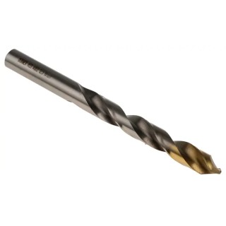 Dormer High-Speed Steel (HSS) Titanium Nitride Finish Drill Bit 12.5 mm Diameter, 151 mm Overall Length A00212.5