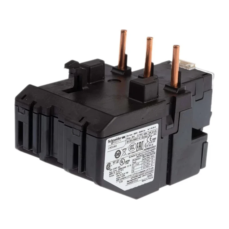 Schneider Electric Thermal Overload Relay 3 Pole DIN Rail Mount 63-80A Adjustable Current LRD3363
