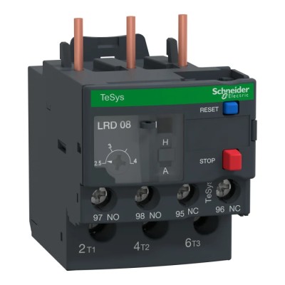 Schneider Electric LRD Overload Relay 1 NO/1 NC 2.5-4 A F.L.C 4 A Contact Rating 1.5 kW 3P LRD08