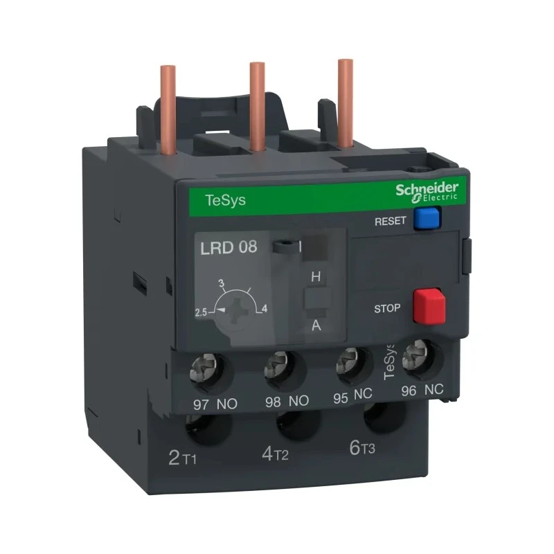 Schneider Electric LRD Overload Relay 1 NO/1 NC 2.5-4 A F.L.C 4 A Contact Rating 1.5 kW 3P LRD08