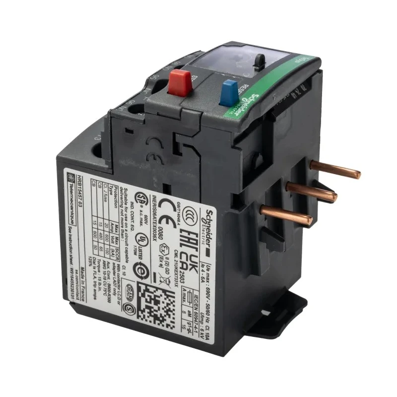 Schneider Electric LRD Overload Relay 1 NO/1 NC, 4A to 6A FLC Motor Rating, 6A Contact Rating, 2.2 kW Power, 690V AC LRD10