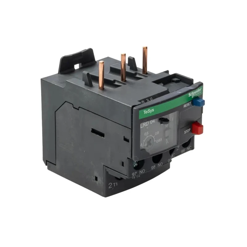 Schneider Electric Overload Relay 1 NO/1 NC Direct Mount, 0.4A-0.63A Adjustable, 630mA Contact Rating, 180 W, 690V LRD04