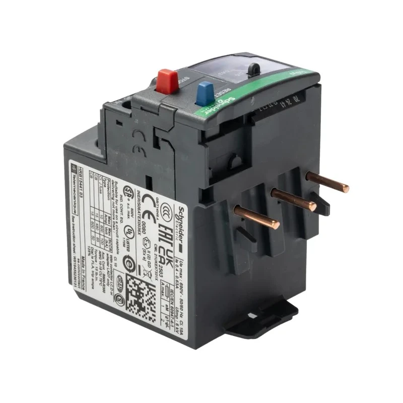 Schneider Electric Overload Relay 1 NO/1 NC Direct Mount, 0.4A-0.63A Adjustable, 630mA Contact Rating, 180 W, 690V LRD04