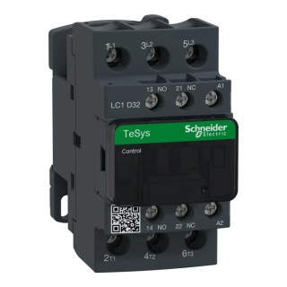 Schneider Electric 3-Pole Contactor 32A, 15 kW, 230V AC Coil, 690V AC Contact Voltage LC1D