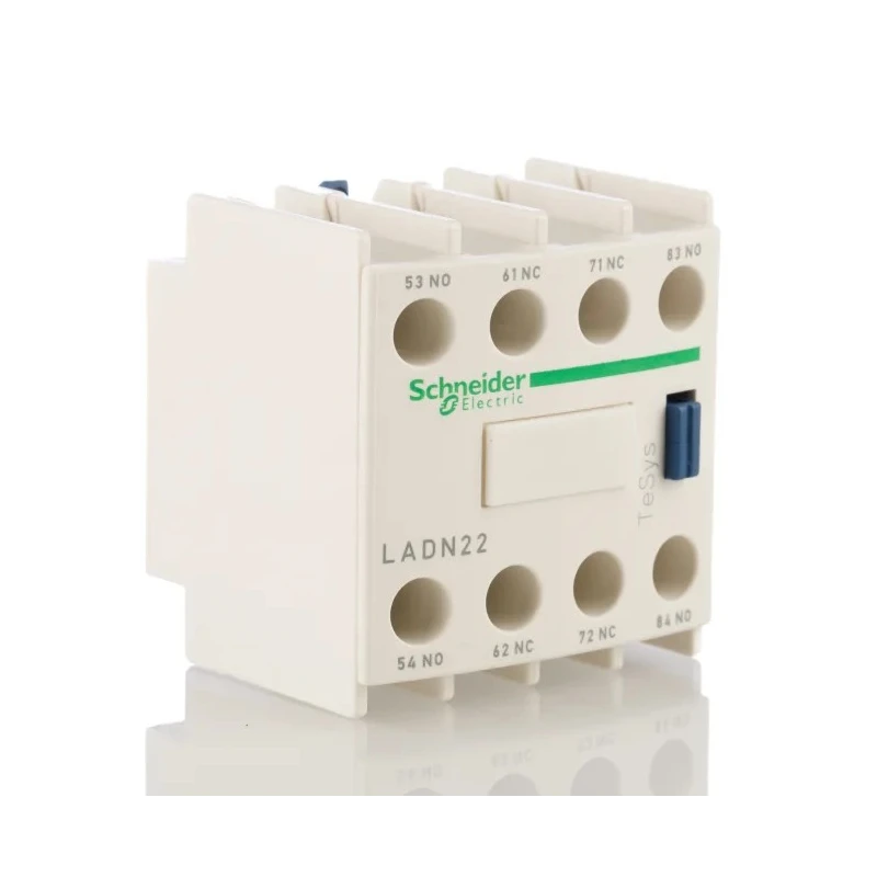 Schneider Electric Auxiliary Contact Block, 4 Contact, 2 NC/2 NO, Front Mount, 10 A, 690V AC, LADN22