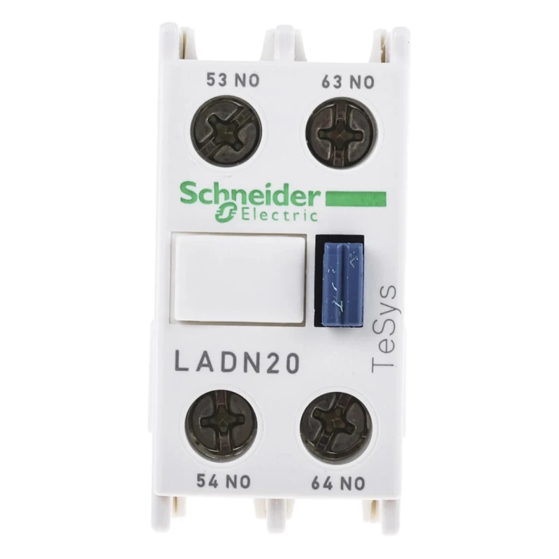 Schneider Electric Auxiliary Contact Block, 2 Contacts 2 NO, Front Mount, 10 A Current, 690 V LADN20