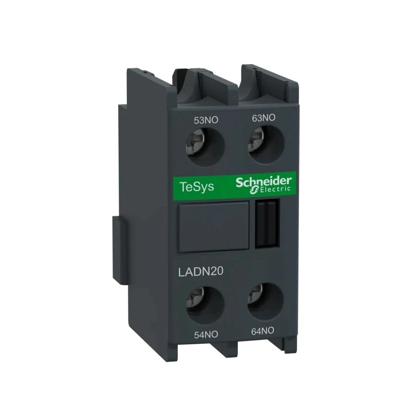 Schneider Electric Auxiliary Contact Block, 2 Contacts 2 NO, Front Mount, 10 A Current, 690 V LADN20