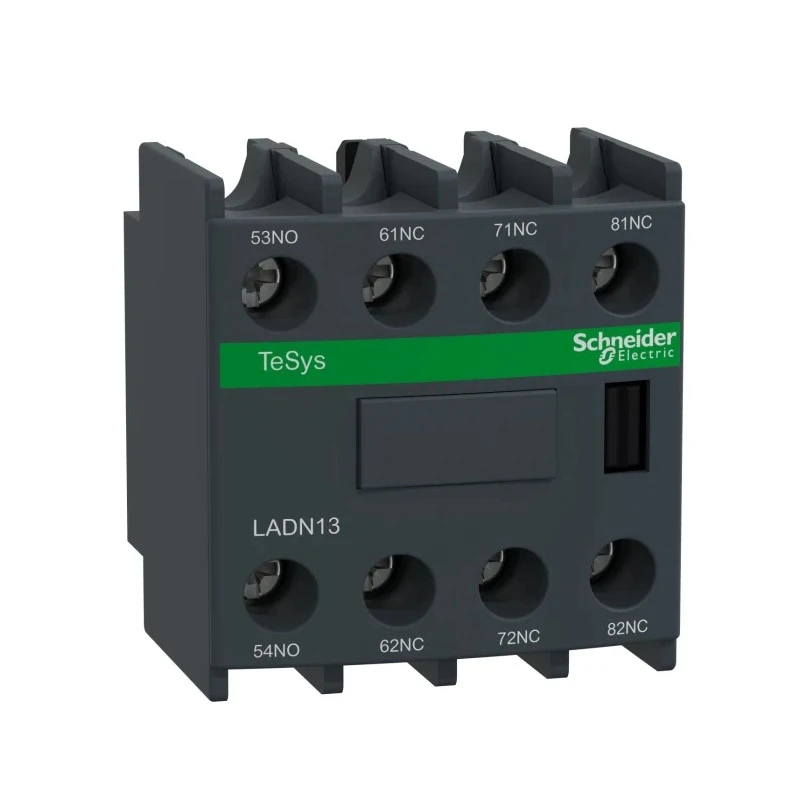 Schneider Electric Auxiliary Contact Block, 4 Contact, 1 NO/3 NC, Front Mount, 10 A, 690V AC, LADN13