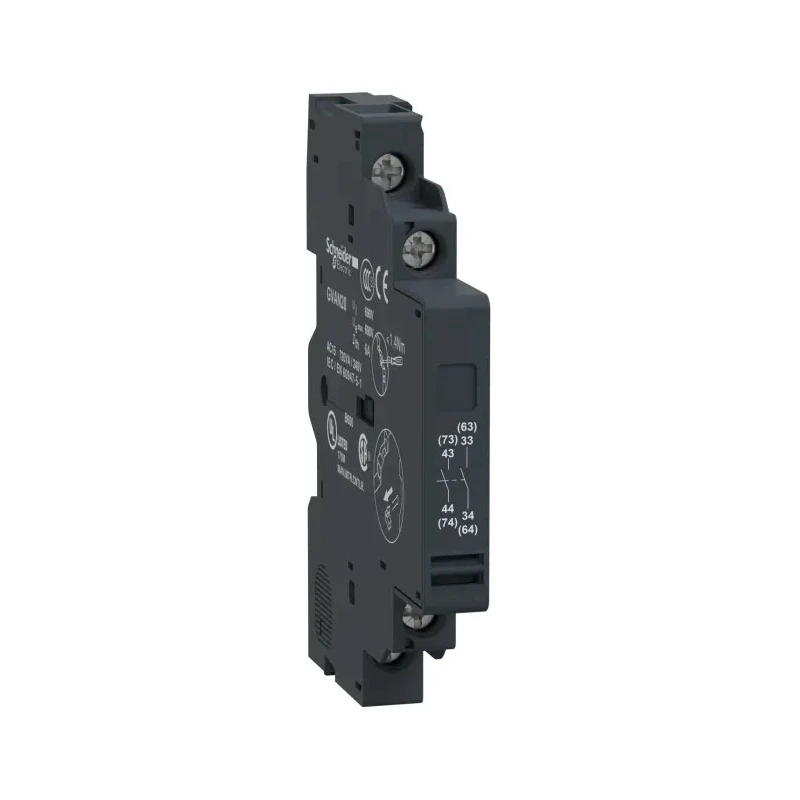 Schneider Electric Auxiliary Contact 2 Contact 2 NO Side Mount 6 A 240 V dc 690 V ac GVAN20