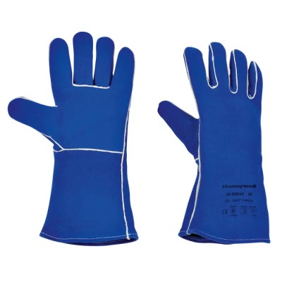 North Welding Gloves Blue Cowhide Split Leather, Cotton Fleece Lined, Size 10, Leather Coating 2000044-10