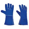 North Welding Gloves Cowhide Split Leather Blue Cotton Lined Heat Resistant Size 9 2000044-09