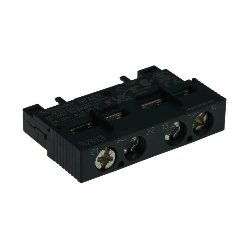 Schneider Electric Auxiliary Contact, 2 Contact, 1 NO/1 NC, Front Mount, 2.5 A, 60 V DC, 240 V AC GVAE11