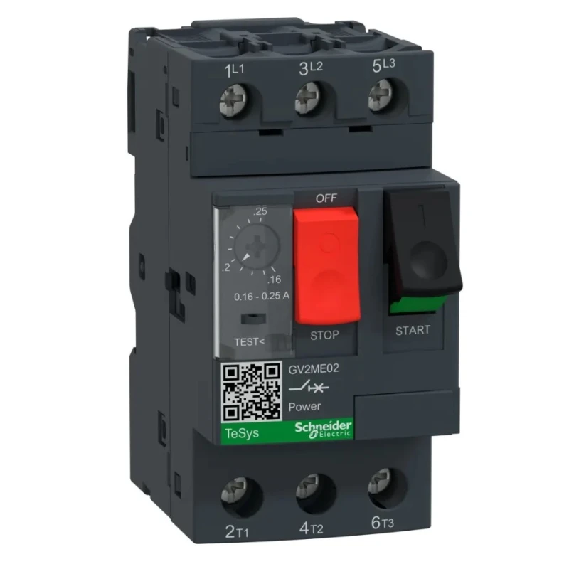 Telemecanique Motor Protection Circuit Breaker 160-250mA Thermal Magnetic 690V 3 Poles IP20 GV2ME02