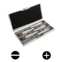 Facom Phillips Slotted Precision Screwdriver Set, 5-Piece, Tip Sizes: Slotted 1.5-2.5 mm, Phillips PH00, Model AEF.J1PB