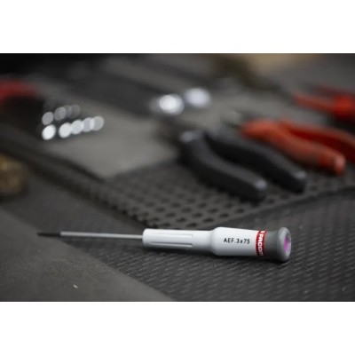 Facom Precision Screwdriver with 75 mm Blade and 168 mm Overall Length AEF.3X75
