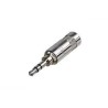 RS PRO Stereo Jack Connector 3.5 mm Cable Male 3 Pole Gold Plated Brass Contacts 395-1131
