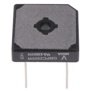 Vishay Bridge Rectifier, 800 V Peak Reverse Voltage, 300 A Forward Surge Current, 4-Pin Single VS-GBPC2508W