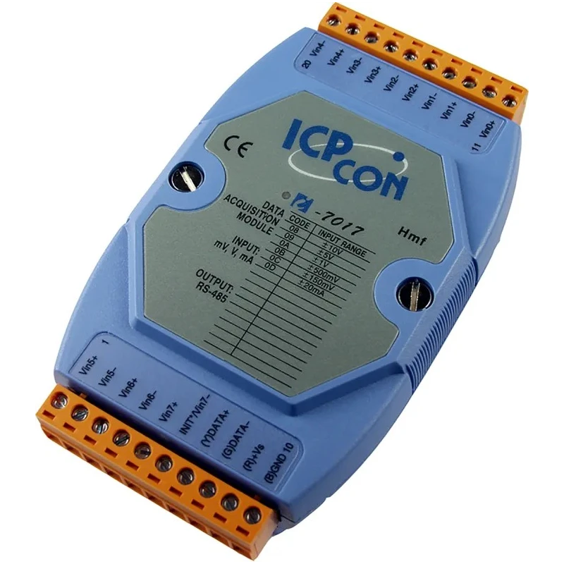 ICP DAS USA Data Acquisition Module 8-Channel 10 sps 24-bit, RS-485 Interface I-7017