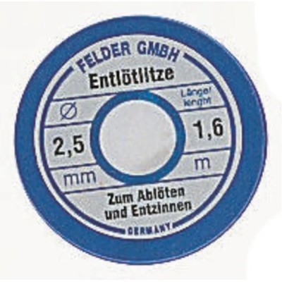 Felder Lottechnik De-Soldering Braid Lead Free No Clean 2.5mm Width 1.6m Length 27.162.50037
