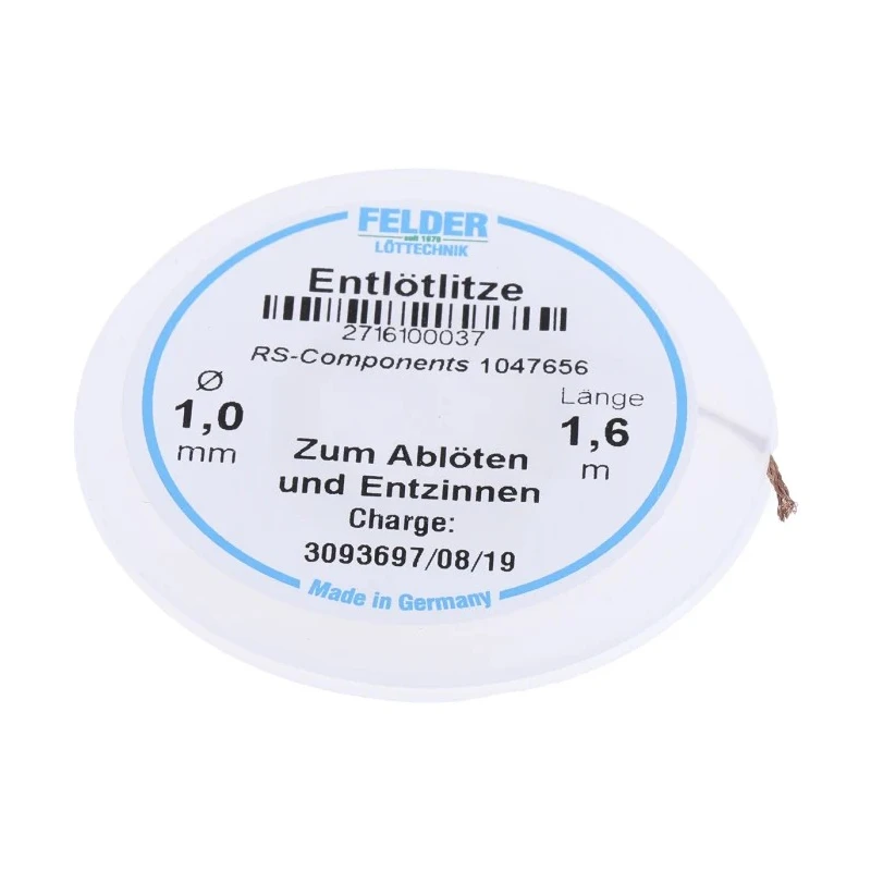 Felder Lottechnik Lead Free No Clean De-Soldering Braid Width 1 mm Length 1.6 m 27.161.00037