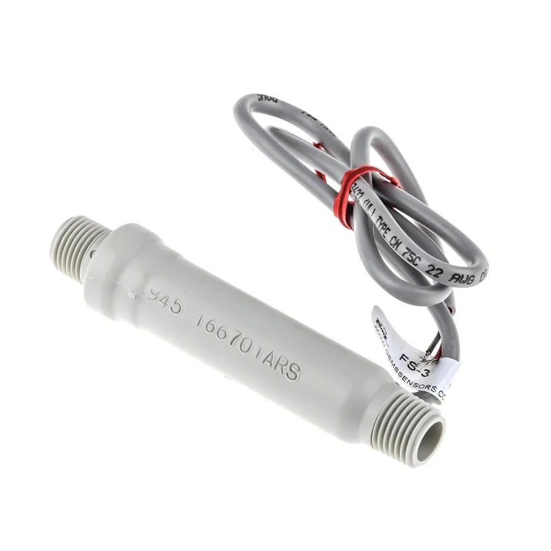 Gems Sensors FS-3 Series Piston Flow Sensor for Gas 28L/min Max 1/4 BSP Male Connection 10bar Pressure 100°C Media 166701-A