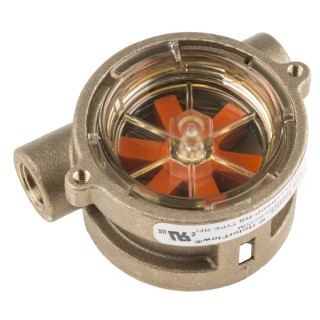 Gems Sensors RFI Series Flow Indicator 2L/min to 20L/min, Female, Brass Body, 1/4 BSP Female Connection, 100°C 142541BSPP