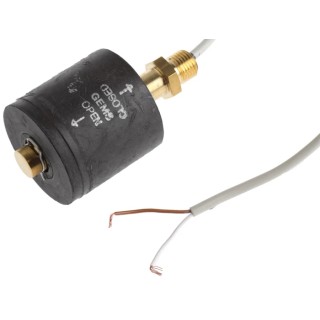 Gems Sensors Vertical, Horizontal Float Switch with 1 m Cable, Relay Output, Brass Housing, 220 V AC Max, 200 V DC 011-1900