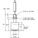 Gems Sensors Horizontal, Vertical Float Switch with 1 m Cable, Relay Output 011-1700