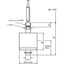 Gems Sensors Horizontal, Vertical Float Switch with 1 m Cable, Relay Output 011-1700