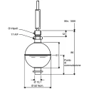 Gems Sensors Vertical, Horizontal Float Switch Stainless Steel Housing 1 m Cable Relay Output 220V AC 200V DC Max 010-3089