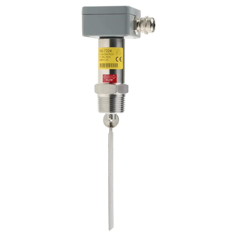 Gems Sensors FS-550E Series Paddle Flow Sensor for Liquid, 15L/min Min, 125L/min Max 020-3499