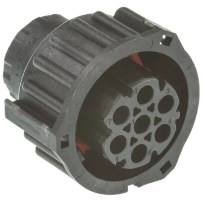 TE Connectivity DIN 7 Pole Straight Standard DIN Socket 25A IP69K Bayonet Cable Female 967650-1