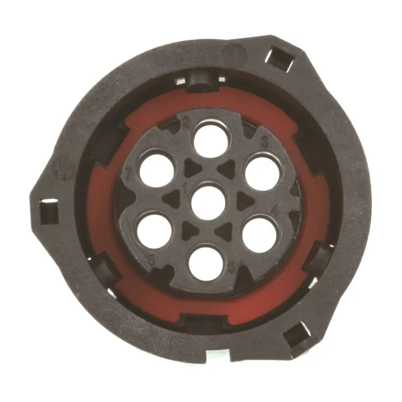 TE Connectivity DIN 7 Pole Straight Standard DIN Socket 25A IP69K Bayonet Cable Female 967650-1