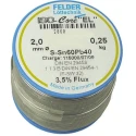 Felder Lottechnik Lead Solder Wire 2 mm Diameter, 40% Lead, 60% Tin, Rosin Based Flux, 183°C Melting Point 20.602.02037