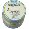 Felder Lottechnik Lead Solder Wire 1.5 mm Diameter, 40% Lead, 60% Tin, 183 °C Melting Point, Rosin Based Flux 20.601.54037