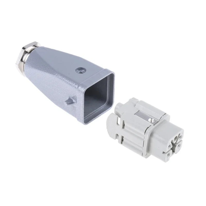 EPIC Heavy Duty Power Connector 4 Way 10A 250V M25 Thread Base with Inserts x 2 H-A Series 10423500+10431000+10432000+194