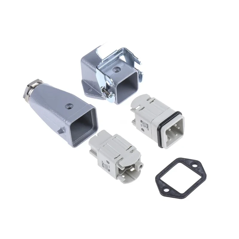 EPIC Heavy Duty Power Connector 4 Way 10A 250V M25 Thread Base with Inserts x 2 H-A Series 10423500+10431000+10432000+194