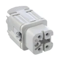EPIC Heavy Duty Power Connector 4 Way 10A 250V M25 Thread Base with Inserts x 2 H-A Series 10423500+10431000+10432000+194