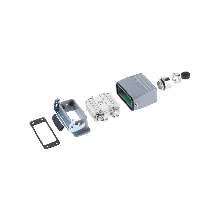 EPIC Heavy Duty Power Connector 10 Way 10A 440V Kit Contents: Base, Gland, Inserts x 2 H-A 10440100+10441100+10442000+194
